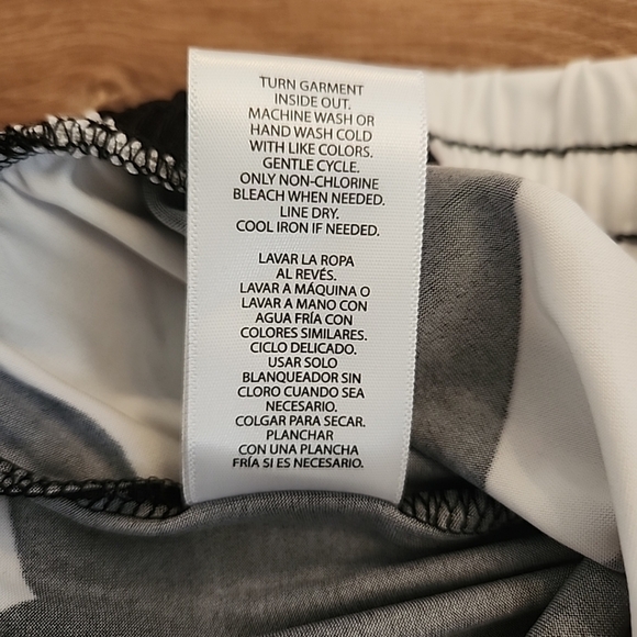 Zac & Rachel Relaxed Palazzo Black & White Boho Wide Leg Travel Flowy Pants - Picture 9 of 11